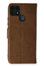 Uray store Realme C25 Kılıf Trend S Plus Kapaklı Kılıf - Taba