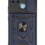 Uray store Realme C25Y Kılıf Pars Lens Yüzüklü Silikon - Lacivert