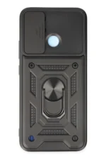 Uray store Realme C25Y Kılıf Pars Lens Yüzüklü Silikon - Siyah - Görsel 6