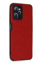 Uray store Realme C35 Kılıf Loop Deri Silikon - Kırmızı - Görsel 2