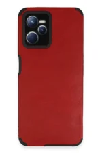 Uray store Realme C35 Kılıf Loop Deri Silikon - Kırmızı