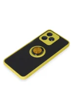 Uray store Realme C53 Kılıf Montreal Yüzüklü Silikon Kapak - Sarı - Görsel 4