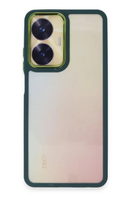 Uray store Realme C55 Kılıf Dora Kapak - Haki Yeşil