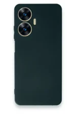 Uray store Realme C55 Kılıf First Silikon - Koyu Yeşil