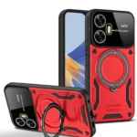 Uray store Realme C55 Kılıf Joy Lens Standlı Kapak - Kırmızı