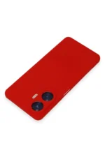 Uray store Realme C55 Kılıf Nano içi Kadife Silikon - Kırmızı - Görsel 2
