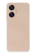 Uray store Realme C55 Kılıf Nano içi Kadife Silikon - Pudra - Görsel 4