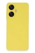 Uray store Realme C55 Kılıf Nano içi Kadife Silikon - Sarı - Görsel 4