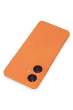 Uray store Realme C55 Kılıf Nano içi Kadife Silikon - Turuncu