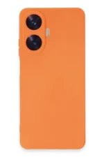 Uray store Realme C55 Kılıf Nano içi Kadife Silikon - Turuncu - Görsel 3