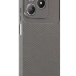 Uray store Realme C61 Kılıf Auto Focus Karbon Kapak - Gri
