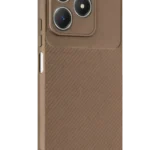Uray store Realme C61 Kılıf Auto Focus Karbon Kapak - Kahverengi