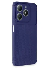 Uray store Realme C61 Kılıf Auto Focus Karbon Kapak - Lacivert - Görsel 2