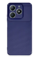 Uray store Realme C61 Kılıf Auto Focus Karbon Kapak - Lacivert - Görsel 4