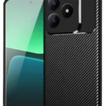 Uray store Realme C61 Kılıf Auto Focus Karbon Kapak - Siyah