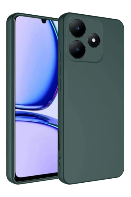 Uray store Realme C61 Kılıf First Silikon - Koyu Yeşil