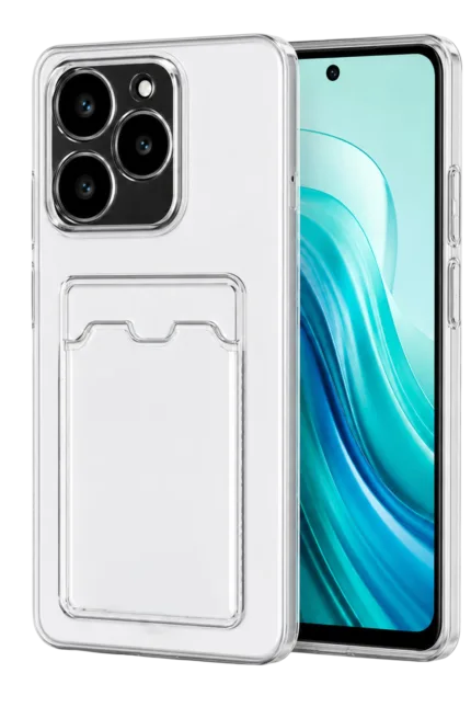 Uray store Realme C61 Kılıf Kart Şeffaf Silikon - Şeffaf