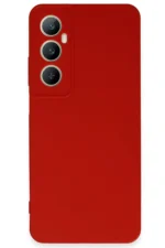 Uray store Realme C65 Kılıf First Silikon - Kırmızı