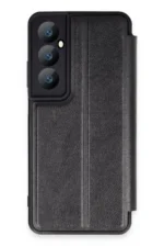 Uray store Realme C65 Kılıf Flip Cover - Siyah