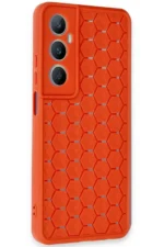 Uray store Realme C65 Kılıf Petek Silikon Kapak - Kırmızı - Görsel 2