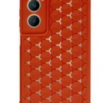 Uray store Realme C65 Kılıf Petek Silikon Kapak - Kırmızı