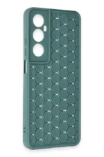 Uray store Realme C65 Kılıf Petek Silikon Kapak - Koyu Yeşil - Görsel 3