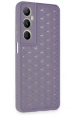 Uray store Realme C65 Kılıf Petek Silikon Kapak - Lila - Görsel 2