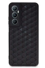 Uray store Realme C65 Kılıf Petek Silikon Kapak - Siyah - Görsel 2