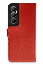 Uray store Realme C65 Kılıf Trend S Plus Kapaklı Kılıf - Kırmızı