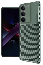 Uray store Realme C75 4G Auto Focus Karbon Kapak - Koyu Yeşil