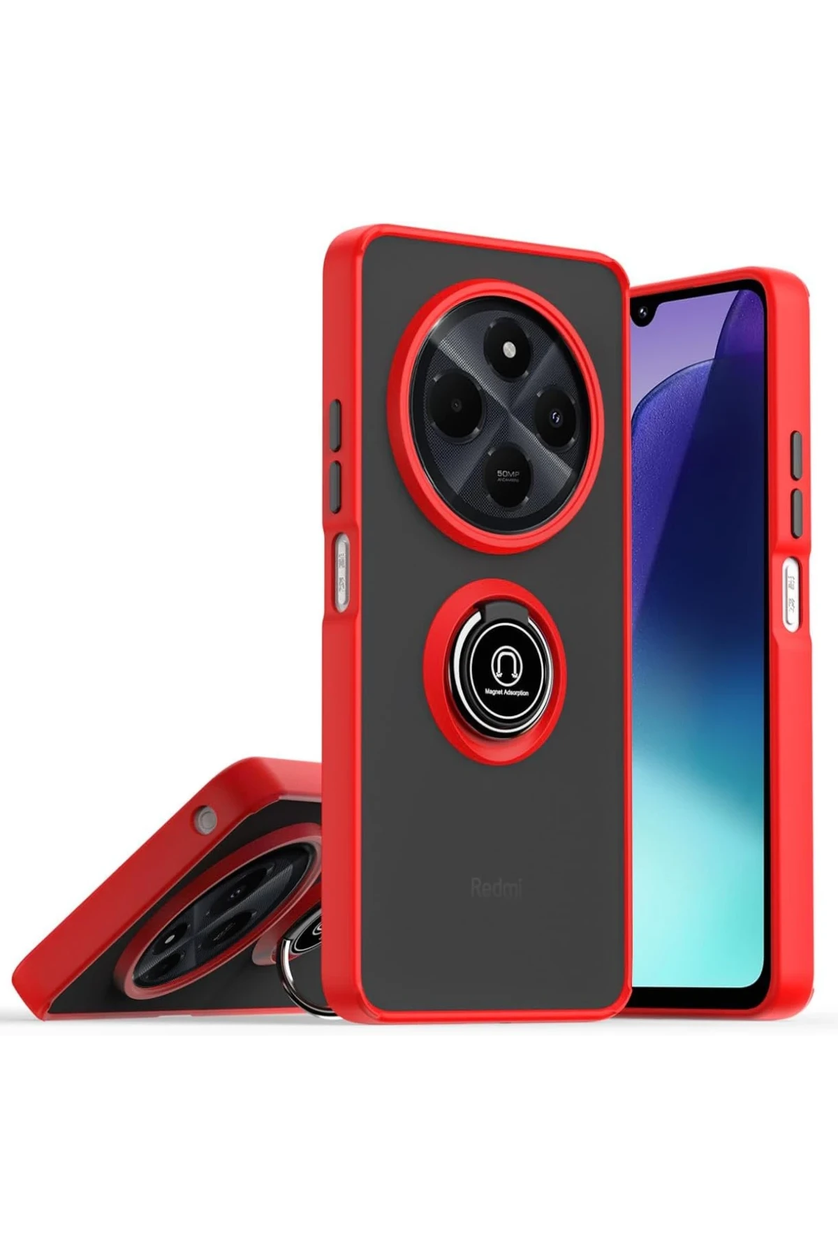 newface-realme-c75-4g-kilif-montreal-yuzuklu-silikon-kapak-kirmizi-default Uray store Realme C75 4G Kılıf Montreal Yüzüklü Silikon Kapak - Kırmızı - Görsel 1