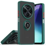Uray store Realme C75 4G Kılıf Montreal Yüzüklü Silikon Kapak - Yeşil