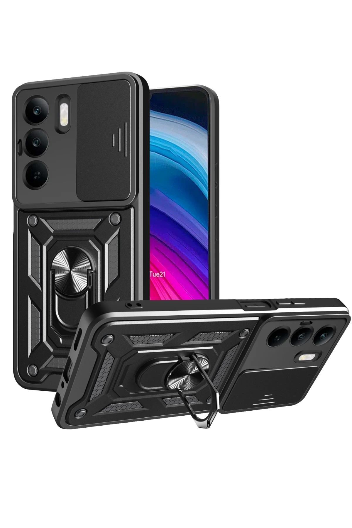 newface-realme-c75-4g-kilif-pars-lens-yuzuklu-silikon-siyah-default Uray store Realme C75 4G Kılıf Pars Lens Yüzüklü Silikon - Siyah - Görsel 1