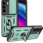 Uray store Realme C75 4G Kılıf Pars Lens Yüzüklü Silikon - Yeşil
