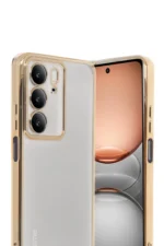 Uray store Realme C75 4G Kılıf Razer Lensli Silikon - Gold - Görsel 2