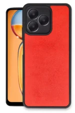 Uray store Realme Note 50 4G Kılıf Aras Deri Kapak - Kırmızı - Görsel 2