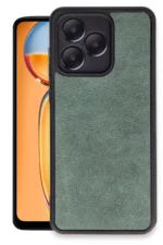 Uray store Realme Note 50 4G Kılıf Aras Deri Kapak - Koyu Yeşil