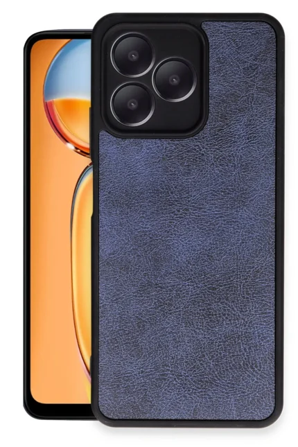 Uray store Realme Note 50 4G Kılıf Aras Deri Kapak - Lacivert
