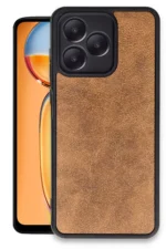 Uray store Realme Note 50 4G Kılıf Aras Deri Kapak - Taba