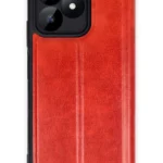 Uray store Realme Note 50 4G Kılıf Flip Cover - Kırmızı