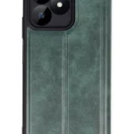 Uray store Realme Note 50 4G Kılıf Flip Cover - Koyu Yeşil