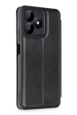 Uray store Realme Note 50 4G Kılıf Flip Cover - Siyah - Görsel 2