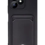 Uray store Realme Note 50 4G Kılıf Kelvin Kartvizitli Silikon - Siyah