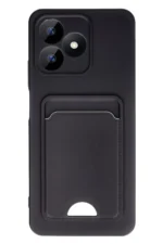 Uray store Realme Note 50 4G Kılıf Kelvin Kartvizitli Silikon - Siyah