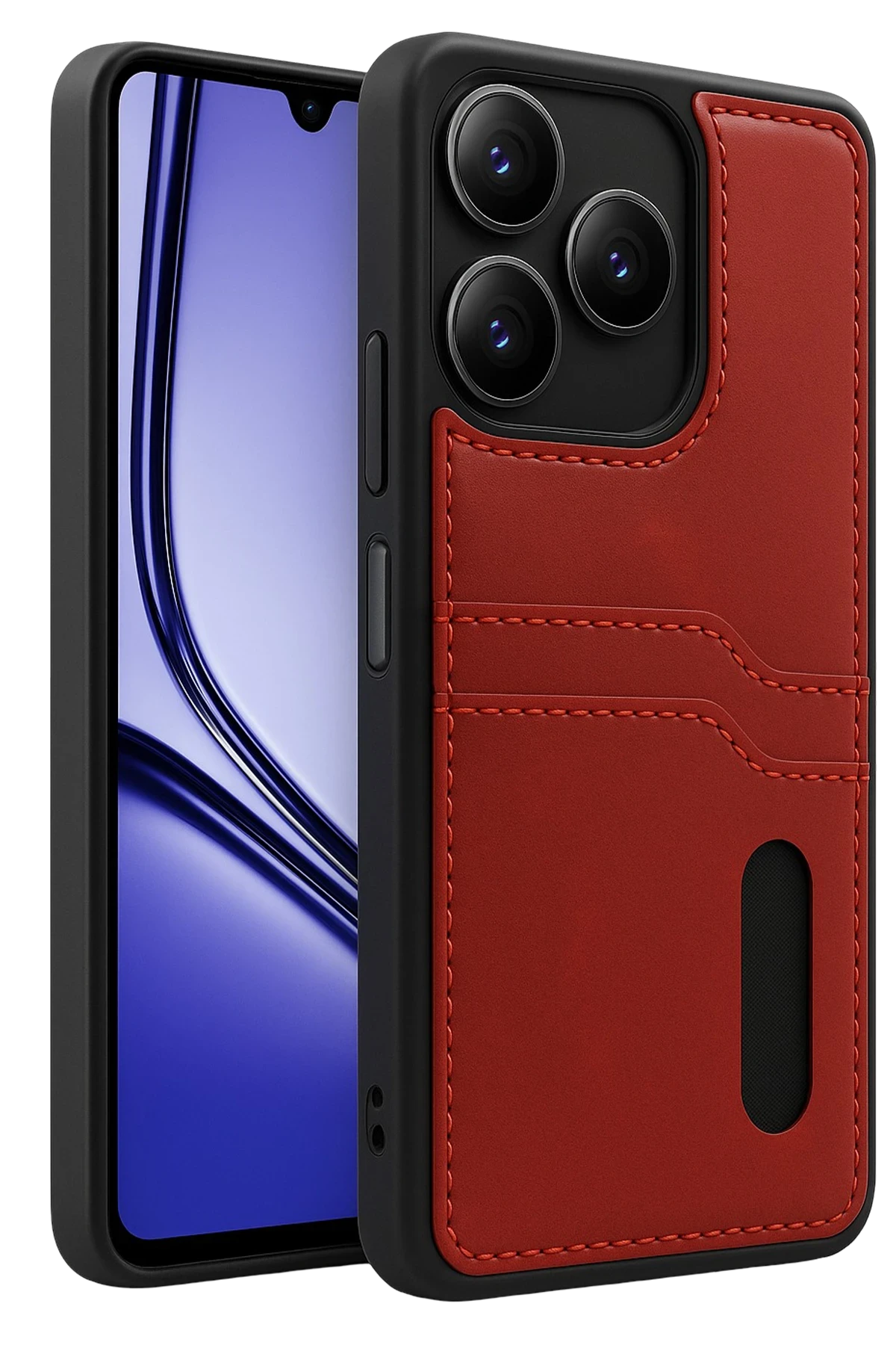 newface-realme-note-50-4g-kilif-sara-kartvizitli-deri-kilif-kirmizi-default Uray store Realme Note 50 4G Kılıf Sara Kartvizitli Deri Kılıf - Kırmızı - Görsel 1