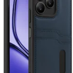 Uray store Realme Note 50 4G Kılıf Sara Kartvizitli Deri Kılıf - Lacivert