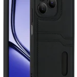Uray store Realme Note 50 4G Kılıf Sara Kartvizitli Deri Kılıf - Siyah
