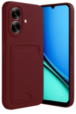 Uray store Realme Note 60 Kelvin Kartvizitli Silikon - Bordo
