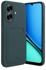 Uray store Realme Note 60 Kelvin Kartvizitli Silikon - Koyu Yeşil