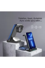 Uray store S90 4in1 Kablosuz Şarj Masaüstü Set - Siyah - Görsel 2
